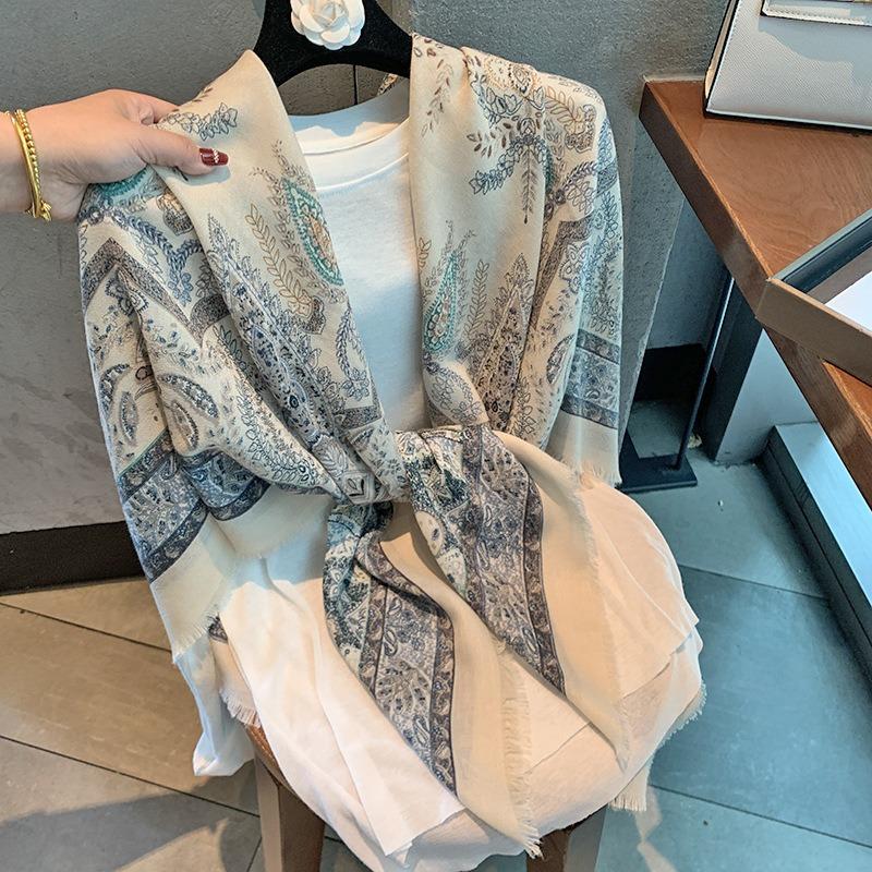 Classic Printed Large Scarf Women S Versatile Sun Protection Neck Scarf