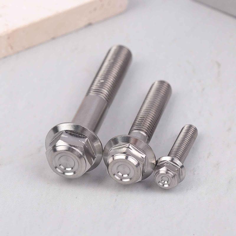 Titanium Alloy Flange Head Screw M6M8M10 Motorcycle, Car Modification, Weight Reduction, External Hexagonal Screw