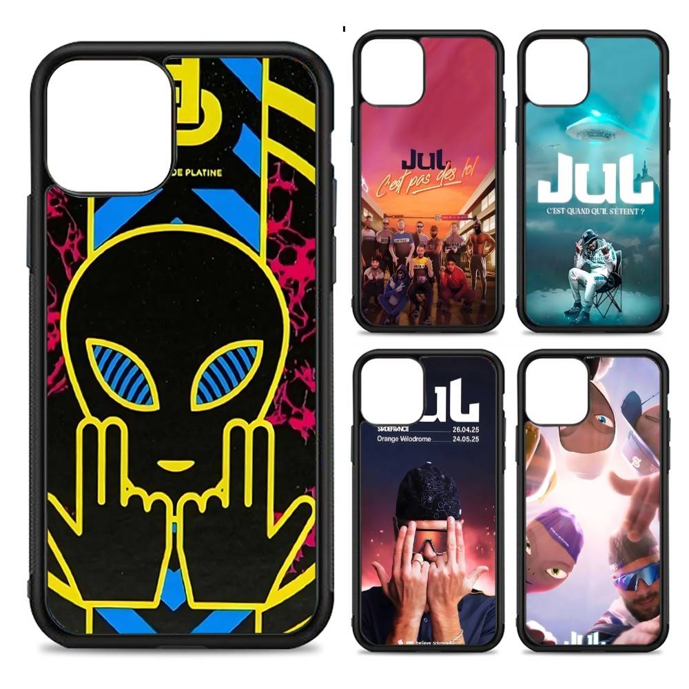 Rapper J-JuL C'est Pas Des Lol Phone Case Wireless Charging PC+TPU For IPhone 11 12 13 14 15 16 17 Pro Max Plus Case