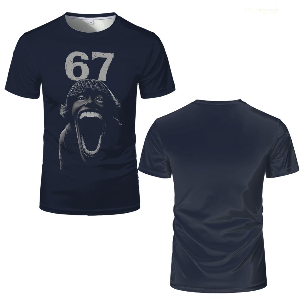 Fun Doot Doot 6 7meme Print TShirt Six Seven Slang Term Brain Rot ShortSleeve Tee SCP67 Unisex Casual Fashion Streetwear Tops