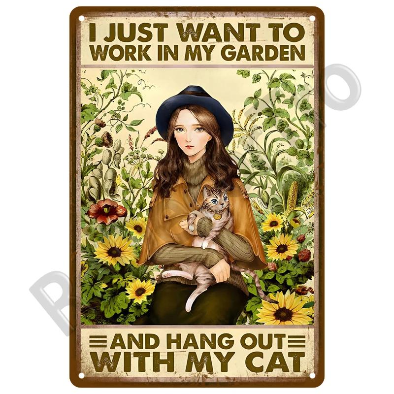 Metal Sign For Bar Home Wall Decor Art Tin Signs Flower Poster Gift Birds Vintage Metal Plaque Plates Decor Garden Flower Rules