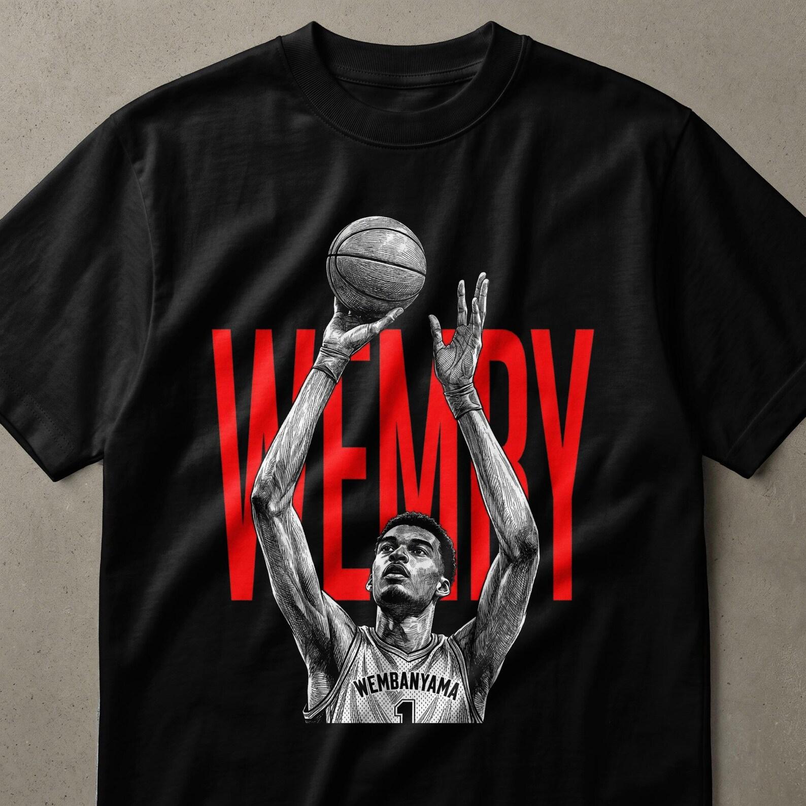 Wemby Basketball T-Shirt | Player Fan Apparel Graphic Tee | Hoops Lover Gift Idea for Sports Enthusiast 4XL