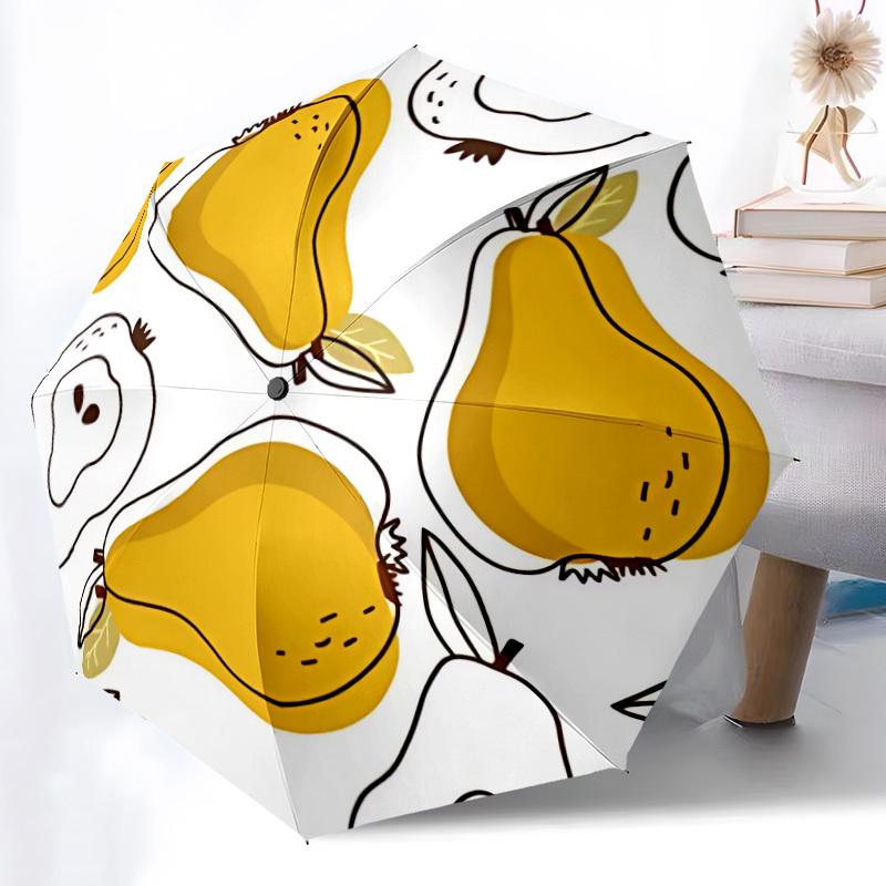 

1pc Pear Automatic Folding Umbrella - 8-Rib Automatic Open/Close, Large Canopy Birthday Festival Gift yy251217169