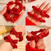 2024 Festive Red Bow Hair Tie Scrunchie for Benming Year Ponytails & Buns