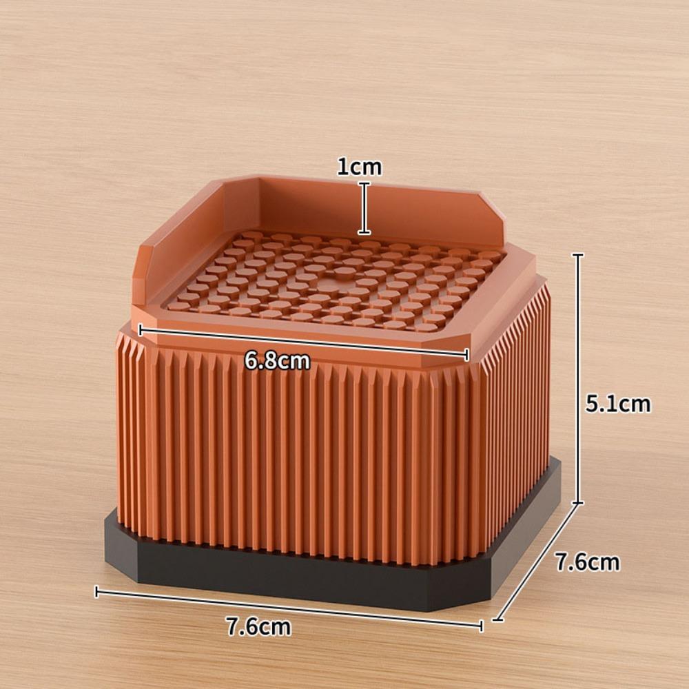 Professional Heavy-Duty Furniture Foot Pad Square Adjustable Bed Lifter Non-slip Washing Machine Support Refrigerator