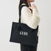 Shopper style canvas tote bag Logo tote bag with sticker A4 size available [Jada]
