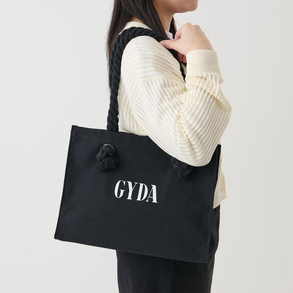 Shopper style canvas tote bag Logo tote bag with sticker A4 size available [Jada]