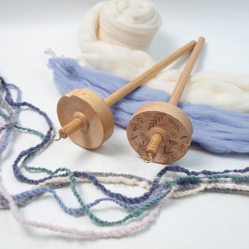Drop Spindles Top Whorls Yarns Spindles Wooden Spindles Tool Hand Wooden Spinnings Spindles Beginners DIY Enthusiasts