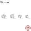 BAMOER 925 Sterling Silver Moissanite Stud Earrings for Women Wedding Gift Top Quality Dazzling Earrings Fine Jewelry