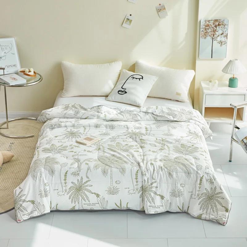 Washed Cotton Summer Cool Quilt Air Conditioning Thin Summer Quilt Single Double Summer Thin Quilt