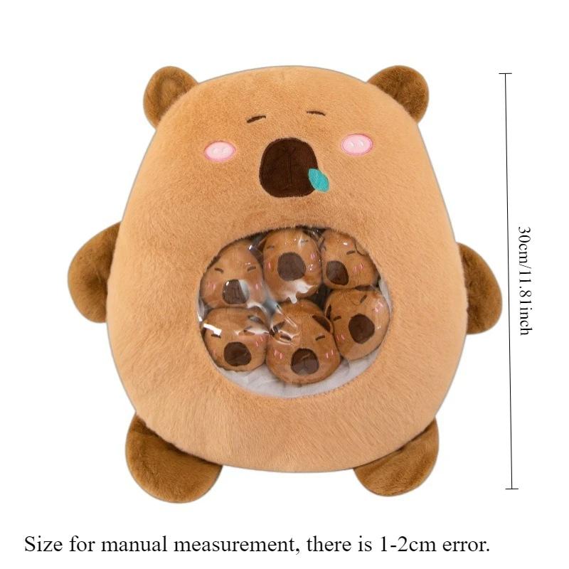 Cute Capybara Puffer Fish Snack Pillow Dolls Creative Puffer Fish Plush Doll Girls Children's Gifts Holiday Party Favours
