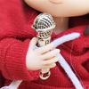 2Pcs 1:12 Doll House Accessories Prop Miniature Metal Microphone