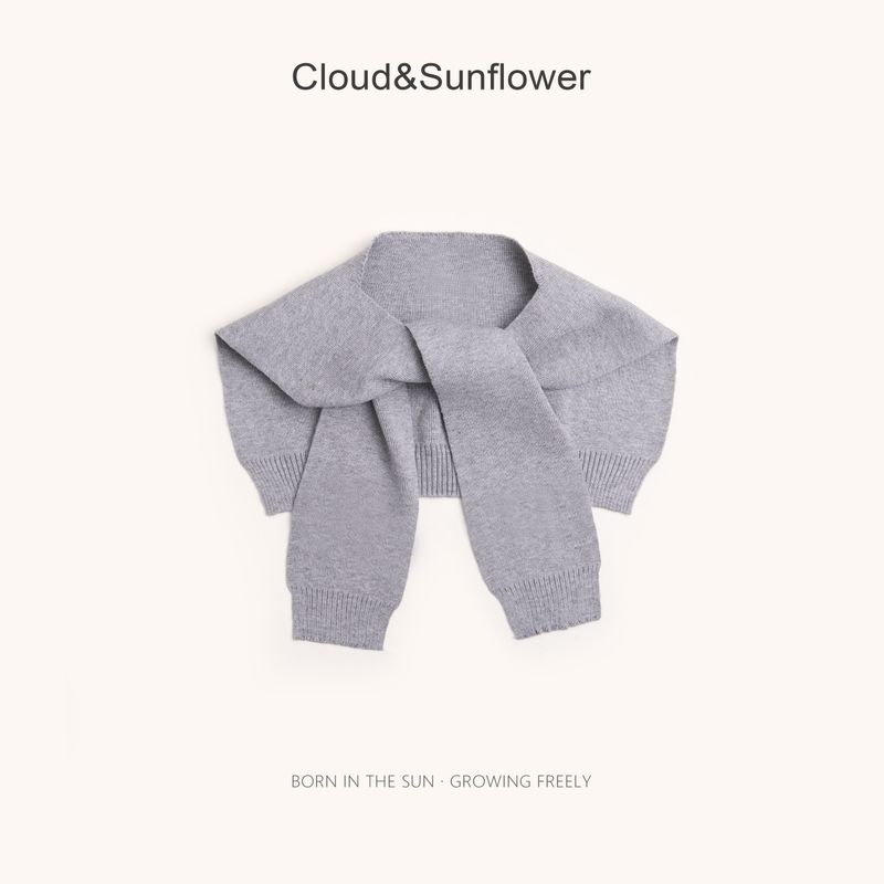 In Stock: Girls  Winter Stylish New Solid Color Shawl Casual Neck Warmer 555430 One Size Fits All Grey