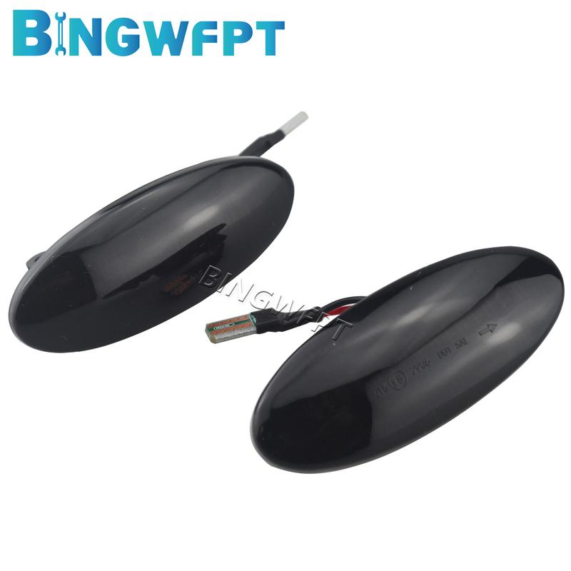 2PCS Dynamic LED Fender Side Marker Turn Signal Lights Amber For Nissan Qashqai Dualis Juke Micra March Micra Note X-Trail