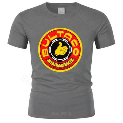 Drop Shipping Bultaco Cemoto Motorcycles Black T Shirt Men Cotton T-Shirt Summer Fashion Brand Tshirt Pl