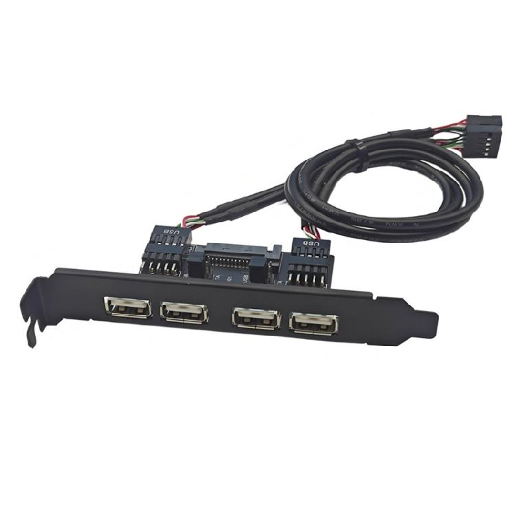 

Задняя панель корпуса ПК 9-контактный USB 2.0 Адаптер-кронштейн с печатными платами и конструкцией из железного корпуса 1