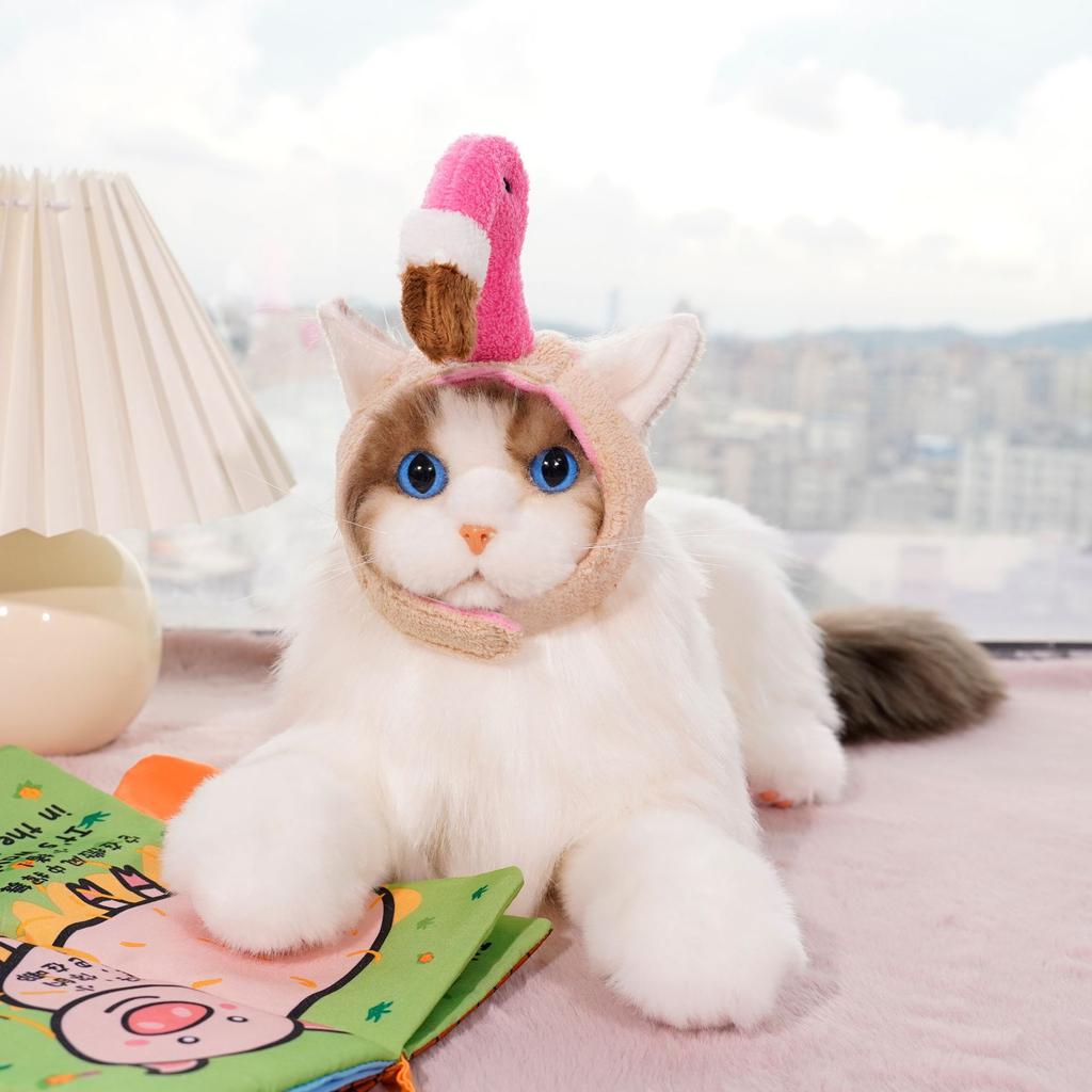 Funny Hat for Cat Cosplay Dress Up Clothes Cute Pet Hat Photo Prop Universal Cat Cap for Halloween Christmas Street Party