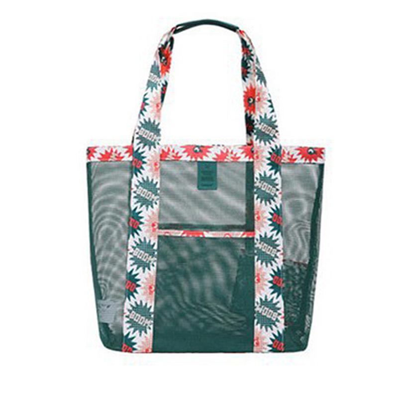 

Дорожная пляжная сумка на одно плечо, большая вместимость, многофункциональная сумка для хранения зелёный