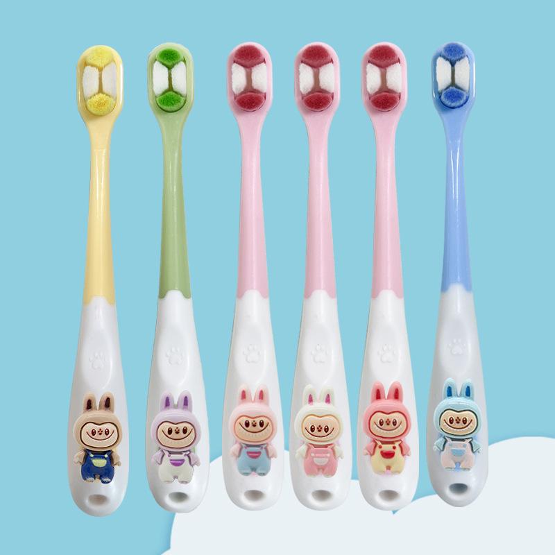 Periuță de dinți moale pentru copii Labubu Cartoon Cat Paw - Design drăguț cu zece mii de peri.