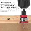 Alloy Cone Wood Countersink Drill Bit Set Adjustable Depth Hex Shank Woodworking Limit Drill Four-Blade Low Friction