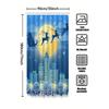 Tu Christmas Santa Claus Deer Reindeer Holiday Festive Shower Curtain Set Waterproof Bathroom Decor Modern Farmhouse Style Home