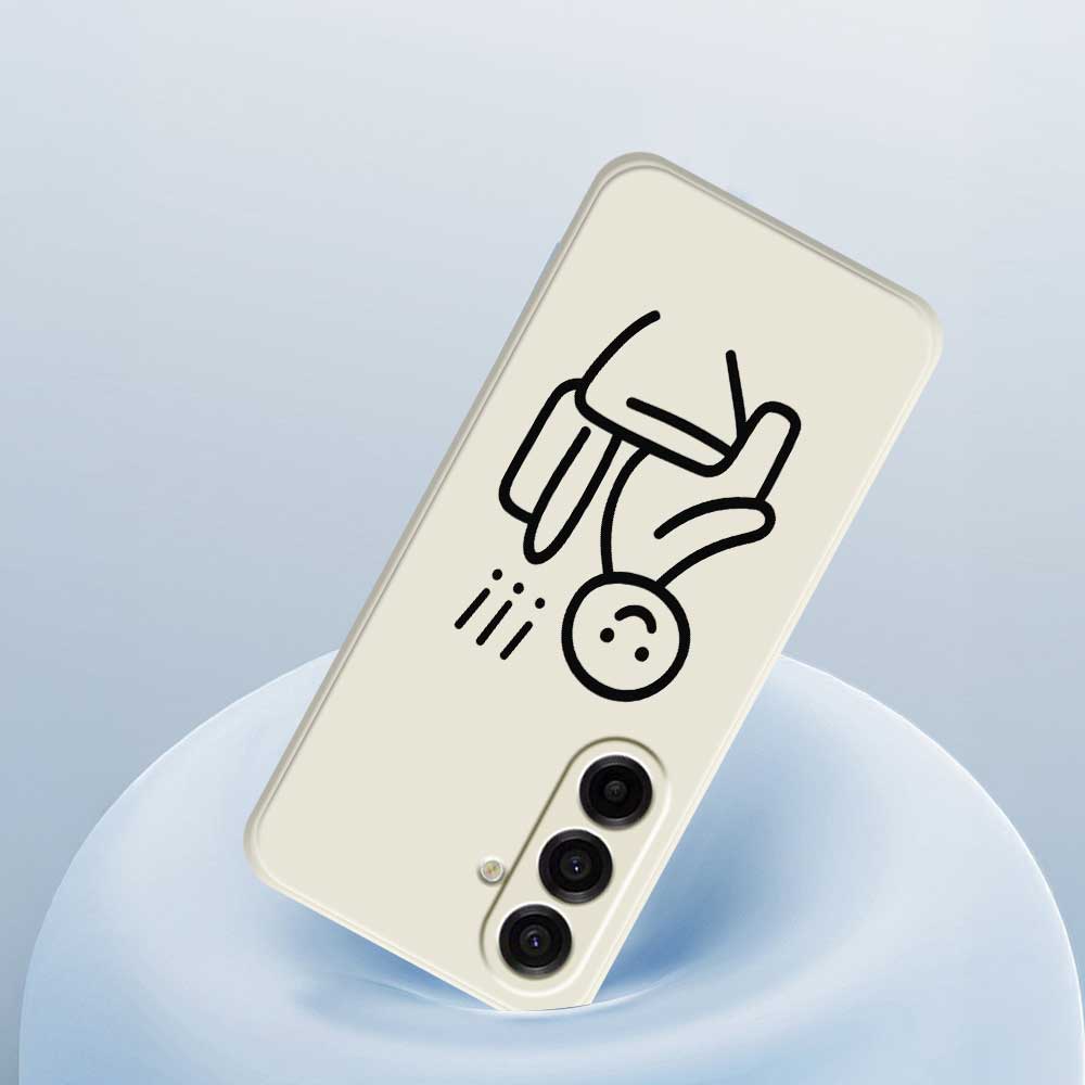 For Samsung Galaxy A17 5G Case Stickman Toilet Pattern Printing Straight Edge TPU Phone Back Cover