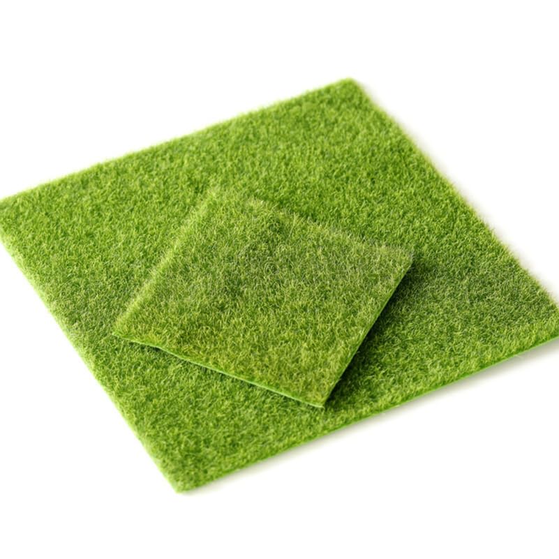 Cabilock 8-Pack Artificial Grass Miniature Decorations: Realistic Grass and Moss-like Decorations for Miniature Houses, Garden Rounds,