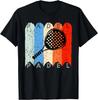 Summer Paddle Net Ball Racket Retro Color T-shirt Casual Sports Streetwear Couple Streetwear T-shirt Women's Clothing