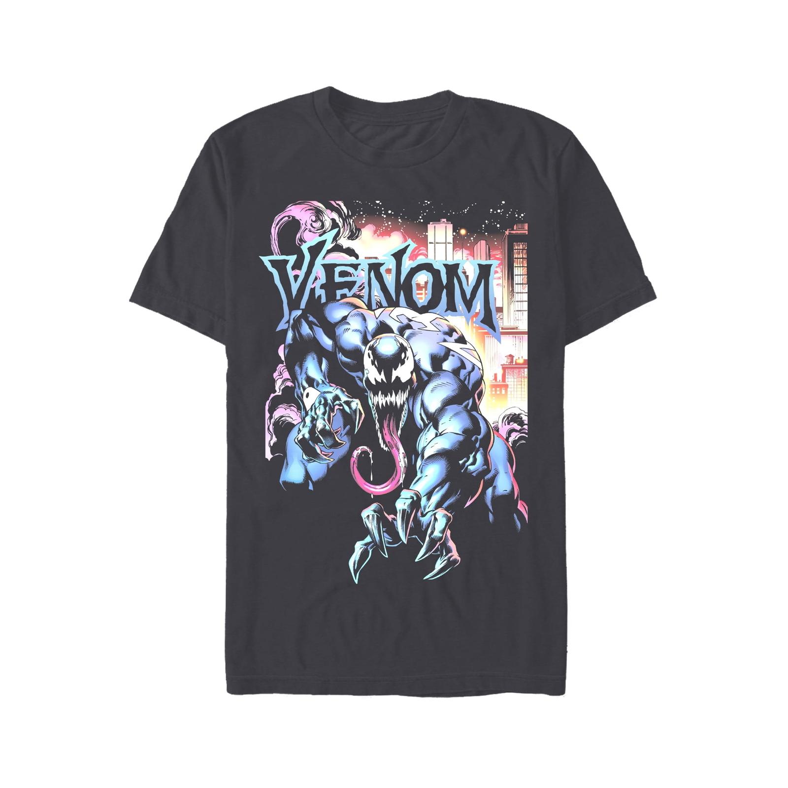 Venom Men T-shirt Pastel City Aflame Under Name S
