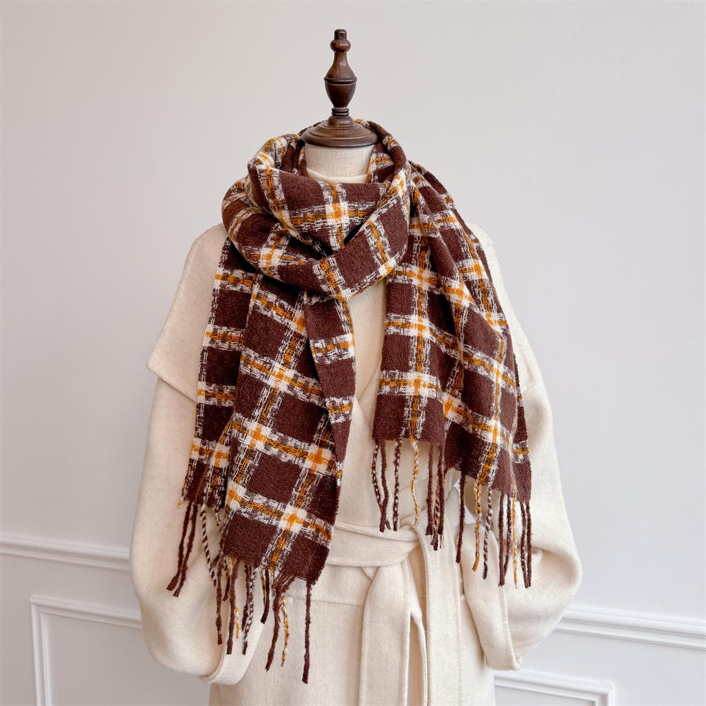 Luxury Winter Cashmere Scarf Women  Design Warm Pashmina Blanket Poncho Scarves Female Shawl Wraps Thick Foulard Bufanda