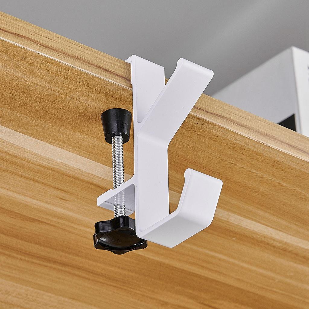 No-Drill Backpack Hook for Desk Edge - Strong, Mark-Free Holder for Students and Offices