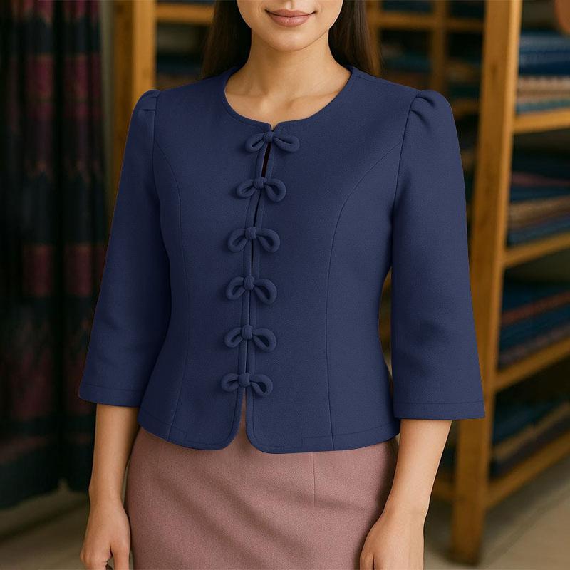 ZANZEA Dámská ležérní halenka s kulatým výstřihem a 3/4 rukávy