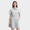 FILA White Contact Cool Simple Fashion Drawstring Short Sleeve Dress Women dresses Gray F11W623316FGY