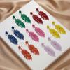 Pinkdudu Fashion Exaggeration Colorful Leaf Earrings Simple Candy-Colored Acrylic Stud Earrings for Women Jewelry Gifts PD901