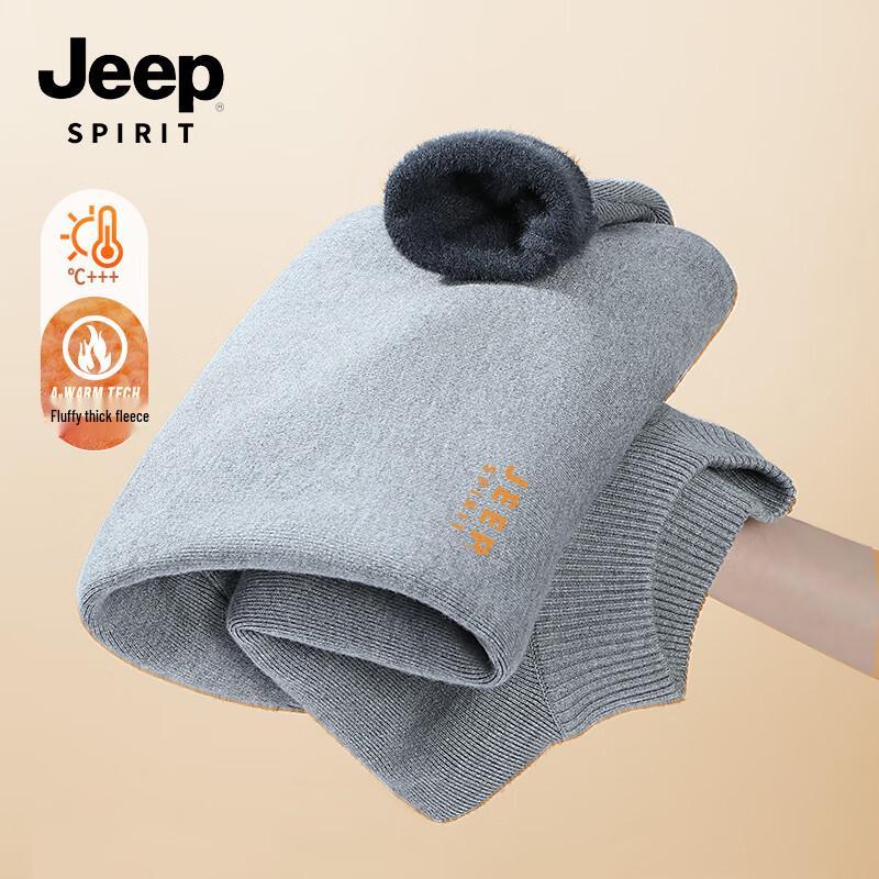 

JEEP SPIRIT Men s Winter Thermal Plush-Lined Half-High Collar Sweater L