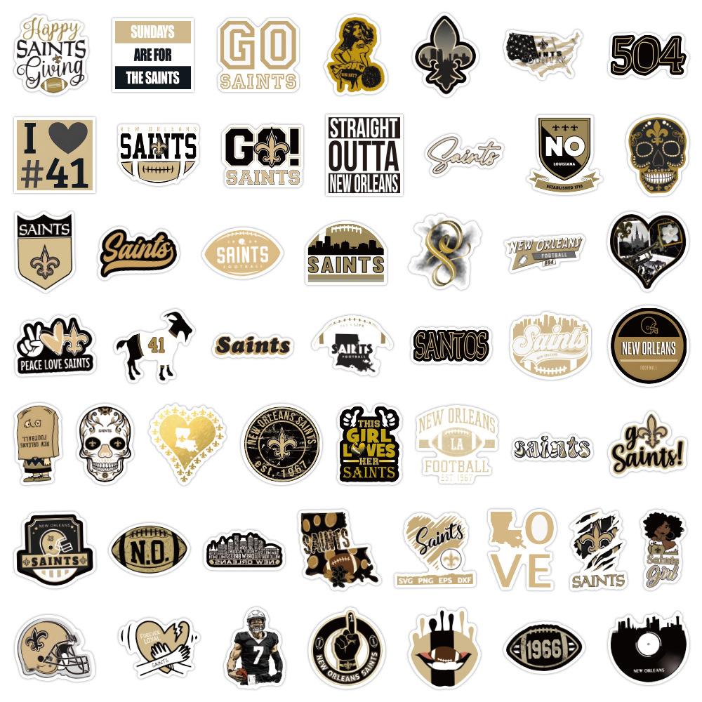 100 New Orleans Saints Graffiti Stickers Notebook Skateboard Suitcase Waterproof Stickers