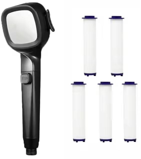 New 4 Mode High Pressure Shower Head With Switch On Off Button Sprayer Water Saving Adjustable Shower Nozzle Filter For Bathroom