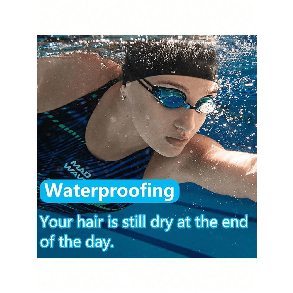1 Pack Silicone Swim Cap Waterproof Non-Slip Comfortable Swim Cap High Elastic Swim Cap Unisex Swimming Equipment