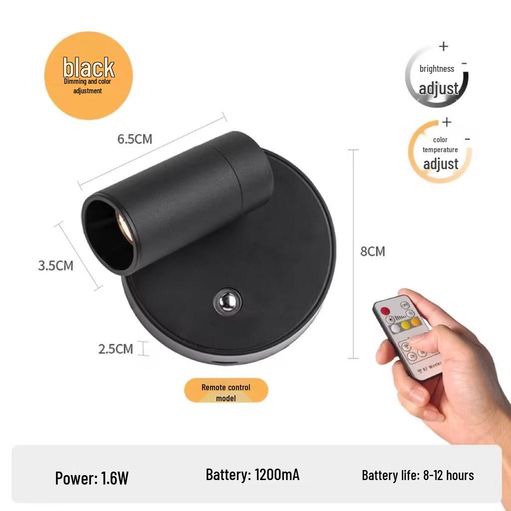 Wireless Rechargeable Magnetic Bedside Lamp with Remote Control and Sensor