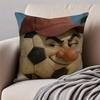 Funny Italian Brainrot Create Animals Cushion Cover Pillowcase Antidustmite Invisible Zipper Short Plush Sofa Cushion