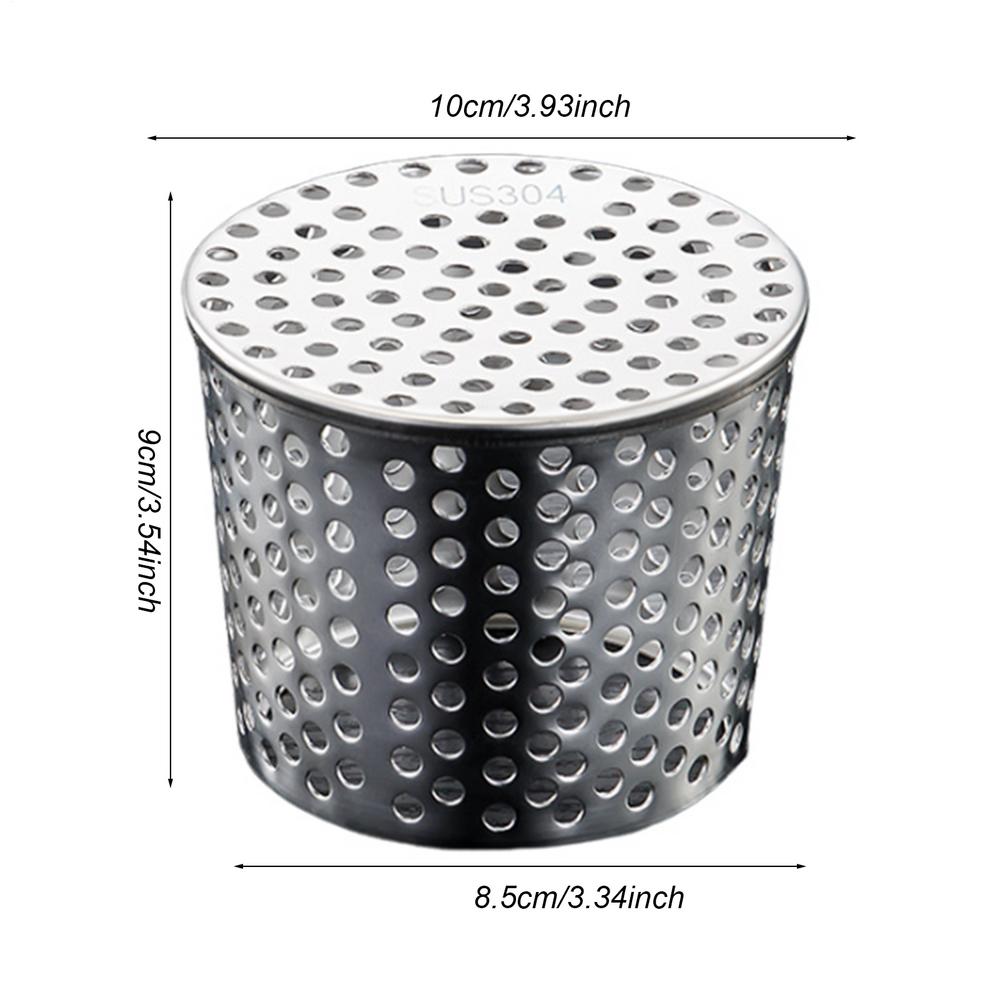 50-63mm 68-83mm Balcony Drainage Roof Floor Drain Cover Rain Pipe Cap Stainless Steel Hair Waste Collector For Kitchen Bathroom