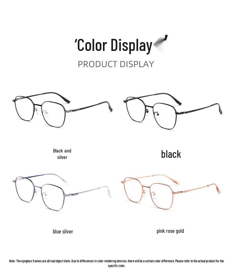 Armação de Óculos Retangular Poligonal Retrô Bestfen BW9901B de Titânio