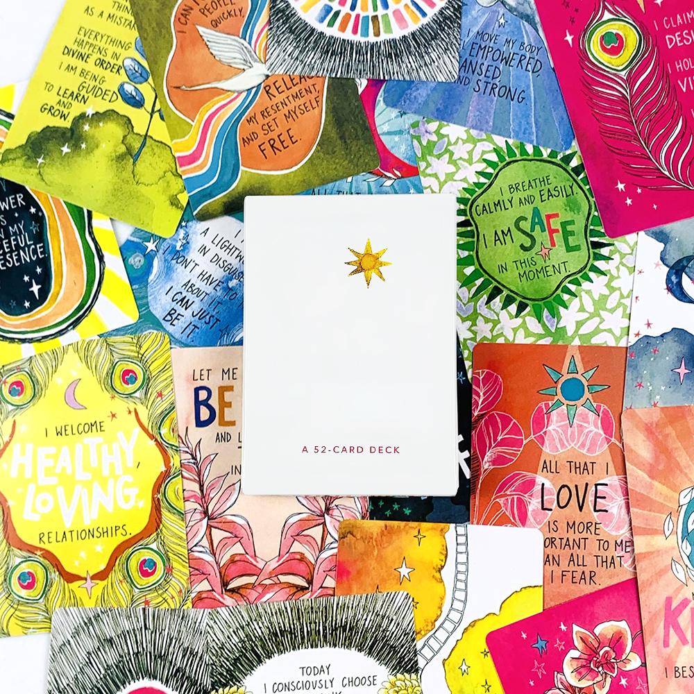 A 52pcs Oracle Cards Mental Healing Board Game For Beginners And Collectors,Family Gathering Divination Playing Card Game