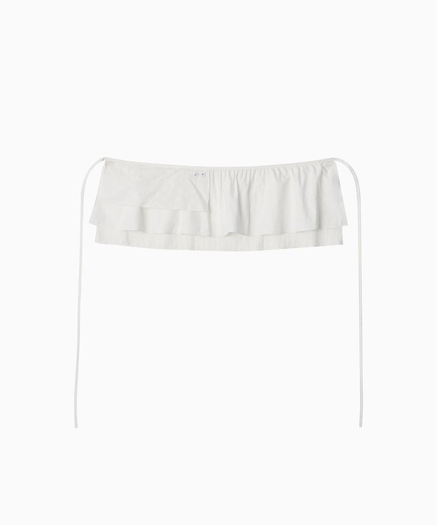 Ohesio Floral Cotton Layered Skirt, White