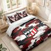 Bettwäsche-Set 1 Bettbezug 2 Kissenbezüge Athletic Bilbao Fußball-Print Schlafzimmer Heimdekoration