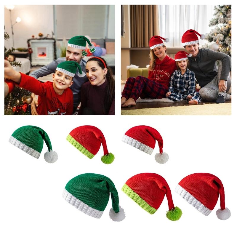 Decoration Adult Children's Hat Personality Accessory Hat Knitted Colorful Christmas Hat Holiday Outfits