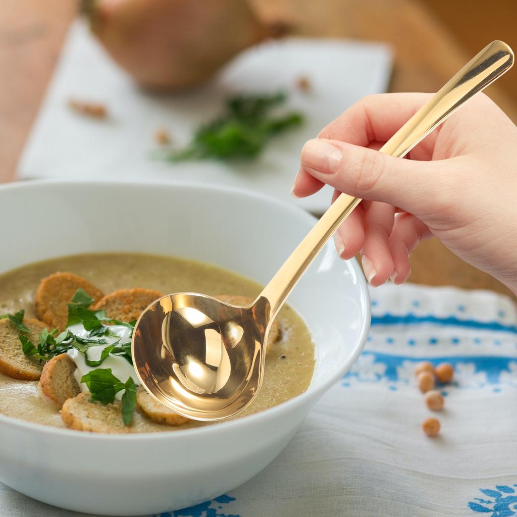 Ramen Noodles Table Spoons Serving Concentrate Stainless Steel Soup Long Handle Silver