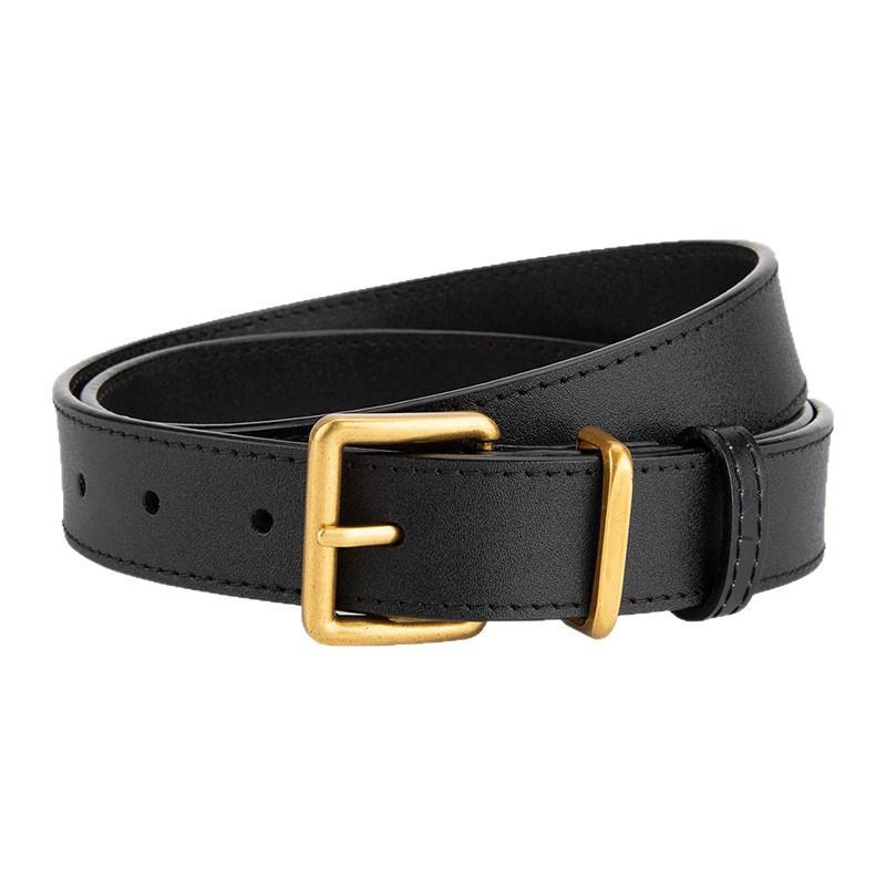 

omen s imple eather elt ersatile ashion with Skirt ress ccessories owhide Women s Belt Factory 105*2.8cm чорний
