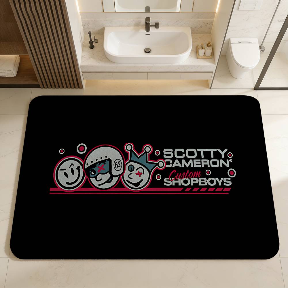 Alfombrillas de Suelo Retro Múltiples Opciones para Habitación de Golf S-SCOTTY C-CAMERON Alfombra para Sala de Estar Cocina Antideslizante Alfombra de Bienvenida