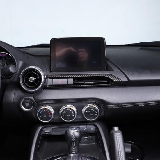 ABS Carbon Fiber Center Console Air Outlet Vent Trim For Mazda MX-5 Miata 16-23